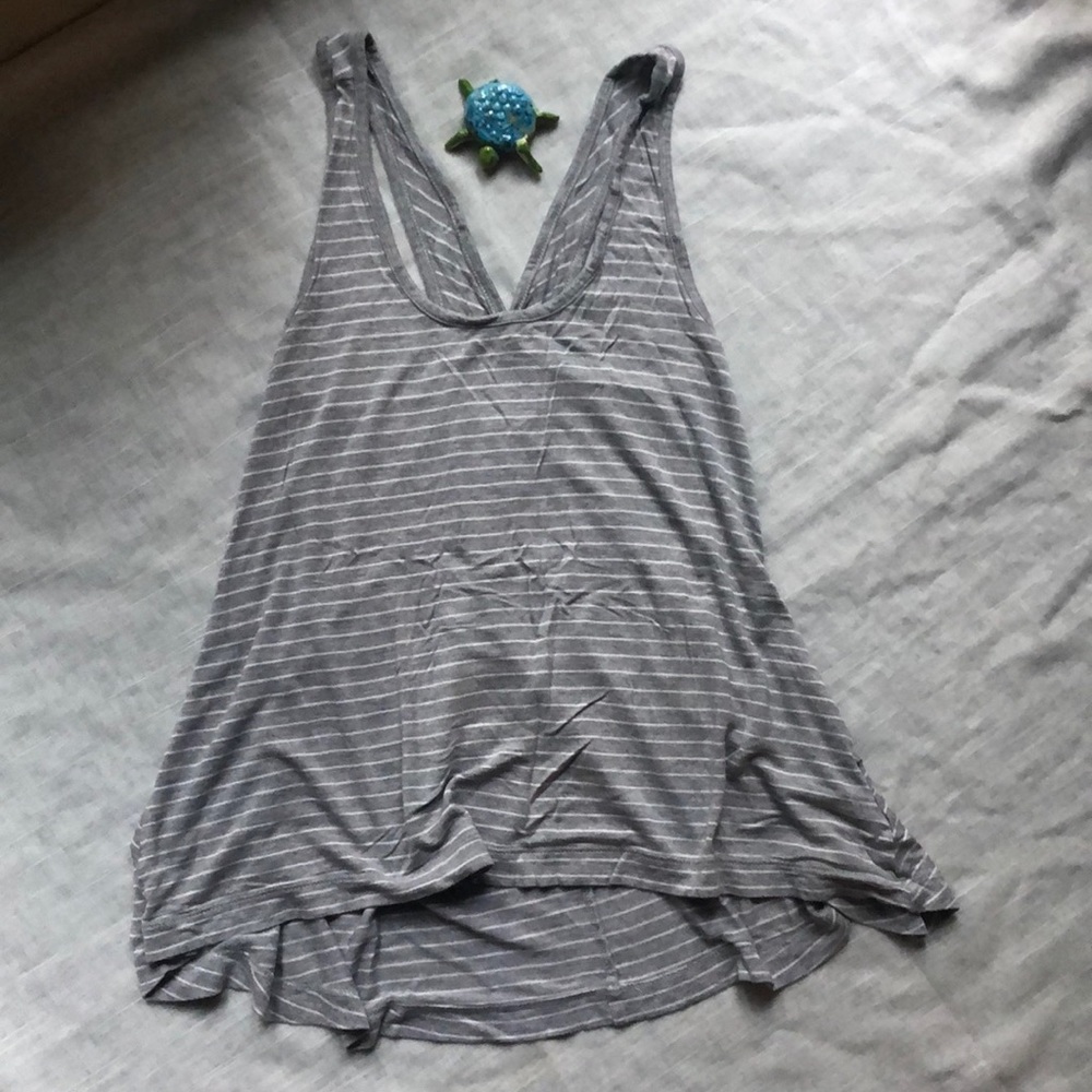 GAP Criss Cross Keyhole Back Striped HiLo Tank